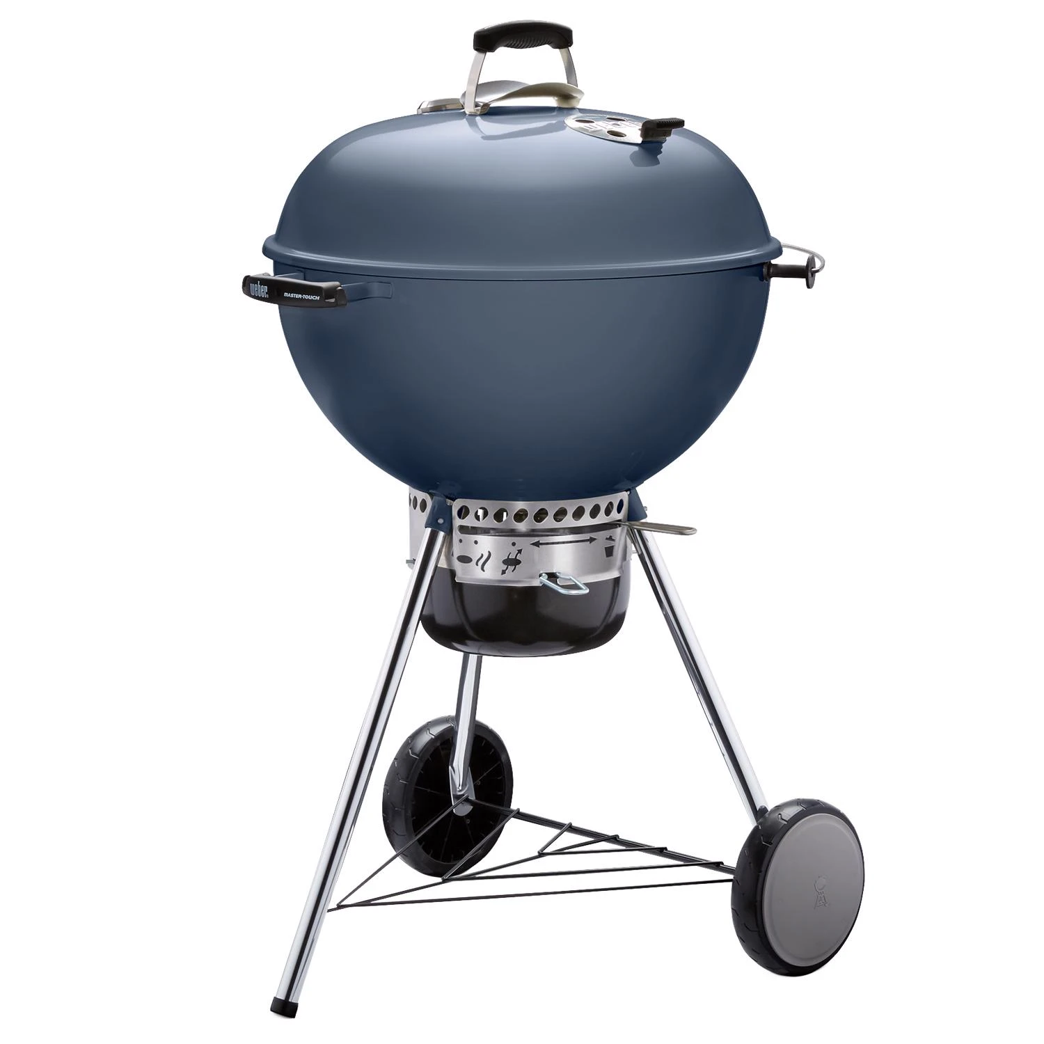 22 In. Master-touch Charcoal Grill With Gourmet Bbq System - Slate Blue