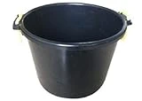 40 Quart Black Plastic Muck Tub - Durable Polyethylene Resin