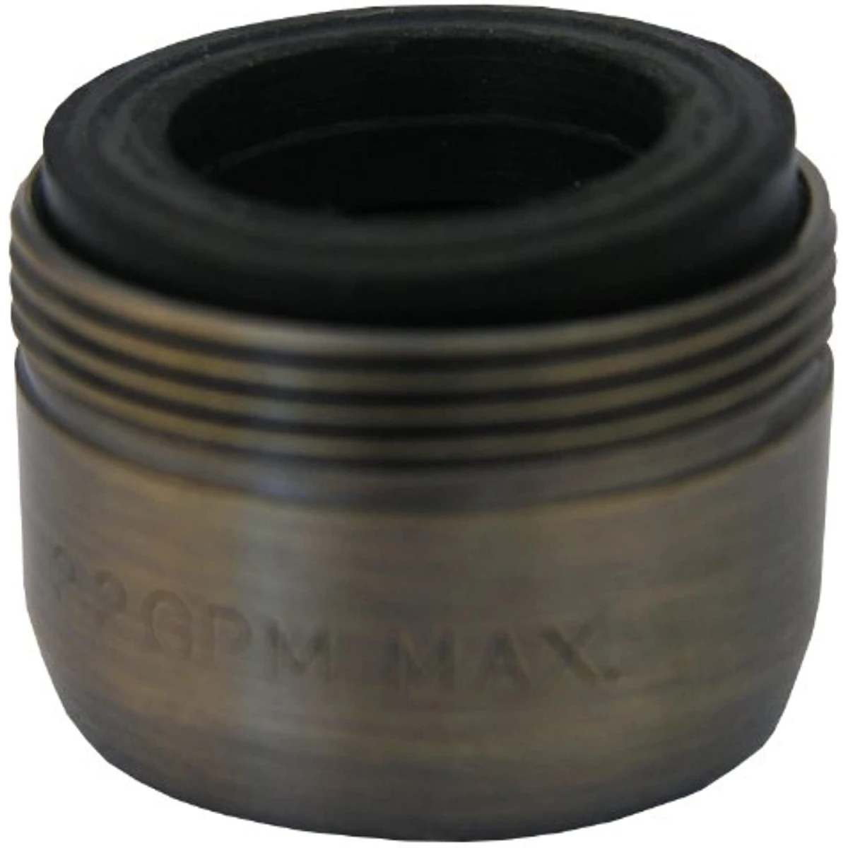 Antique Brass Faucet Aerator 2.2 Gallons Per Minute Flow Rate 55/64-27 Male Thread by 15/16-27 Female Thread