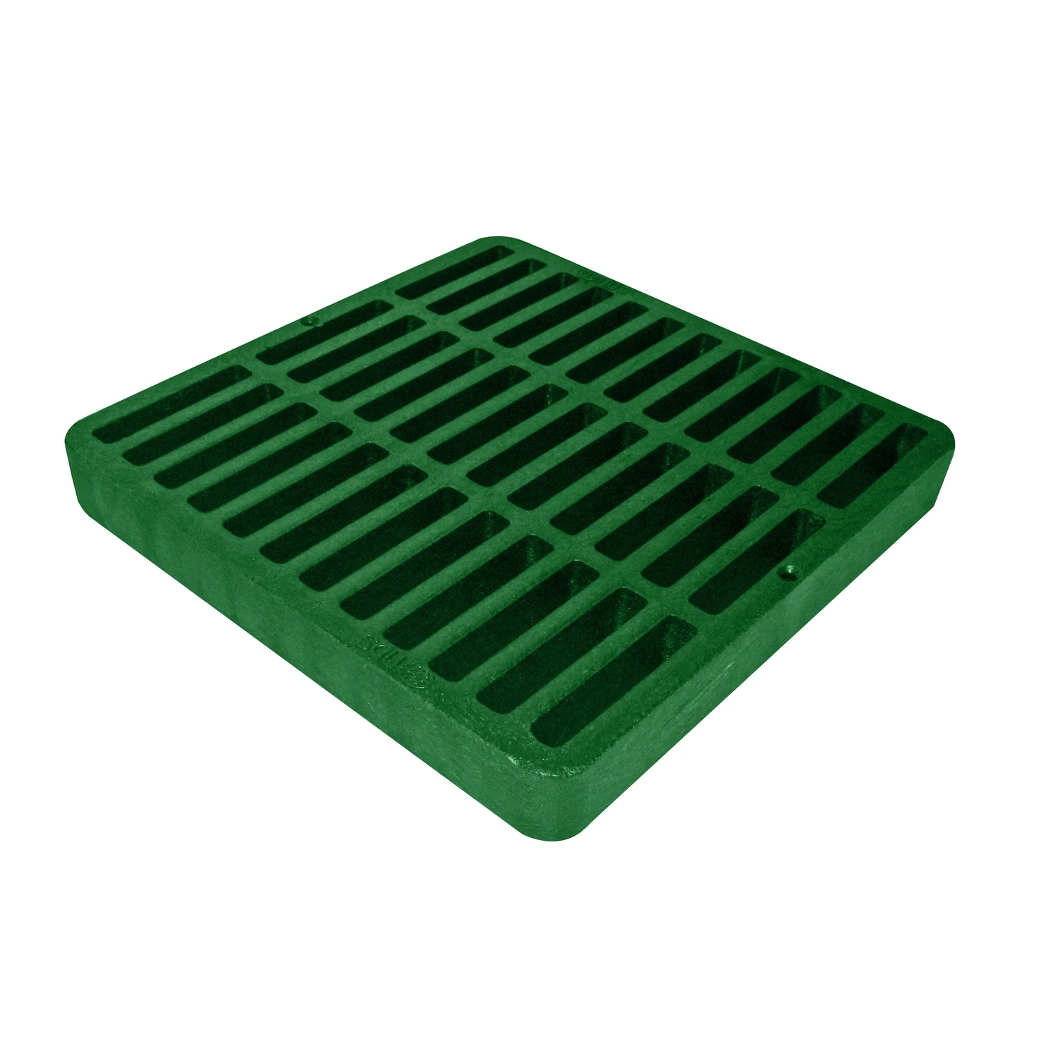 9 In. Green Square Polyethylene Drain Grate For Catch Basins