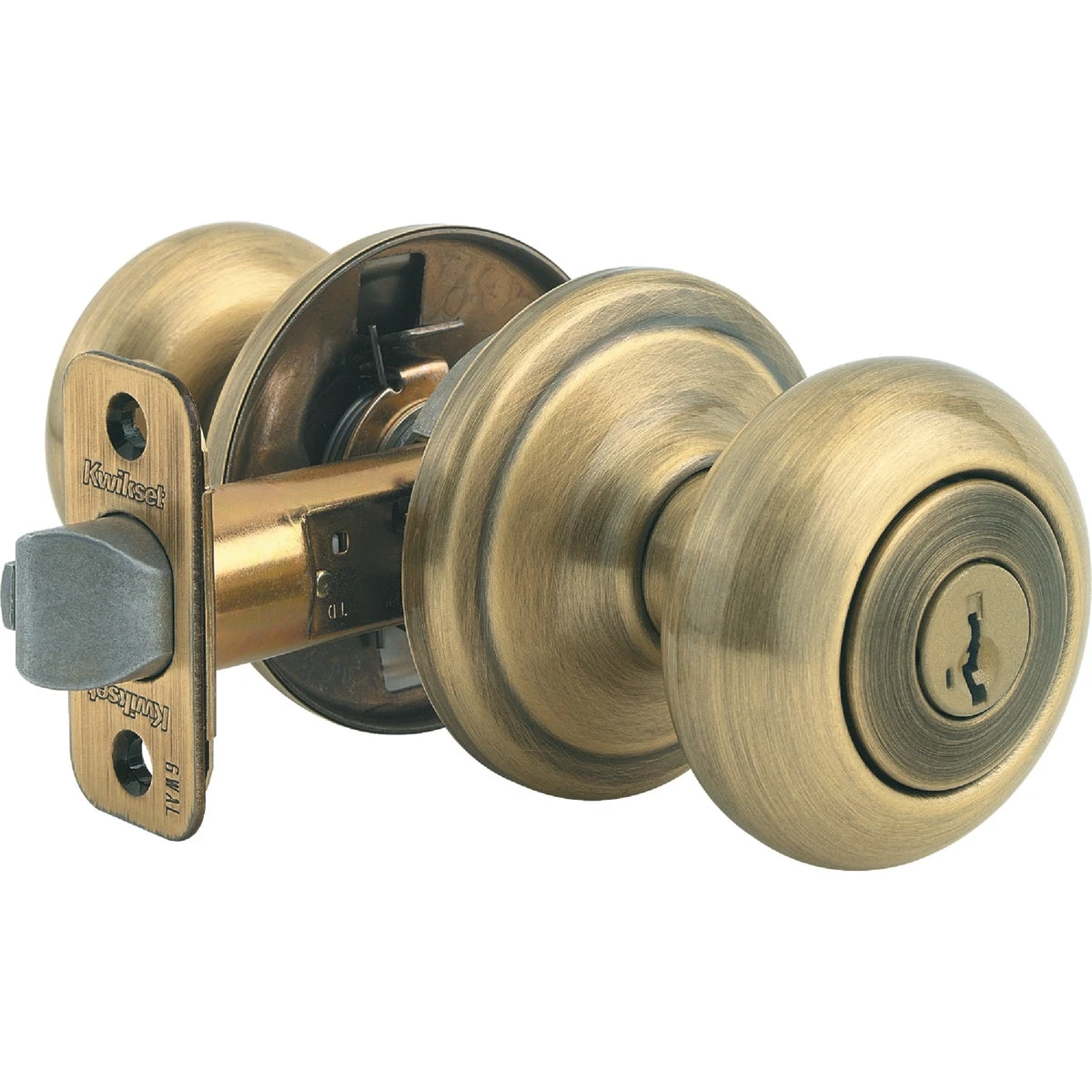 Antique Brass Juno Entry Door Knob With Smartkey Technology