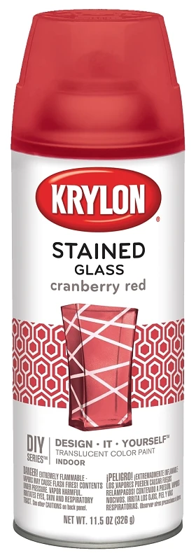 Stained Glass Translucent Cranberry Red Spray Paint 11.5 Oz - Indoor Use
