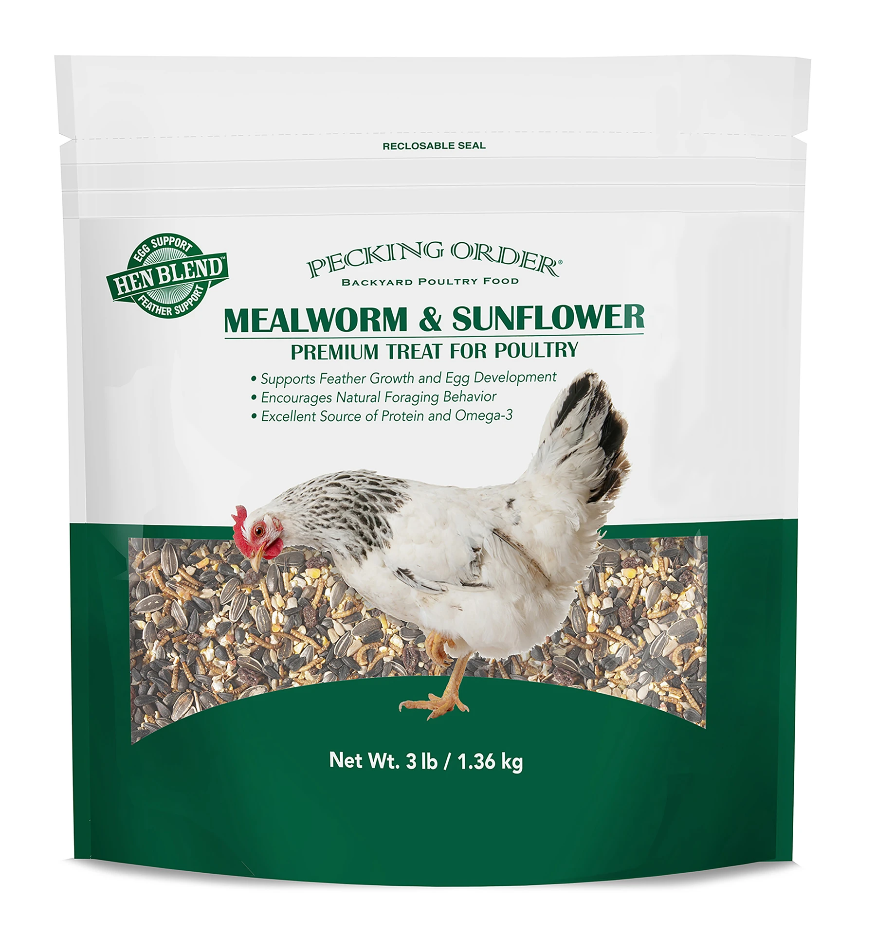 Mealworm & Sunflower Poultry Treats, 3 Lb Bag, Model 009328