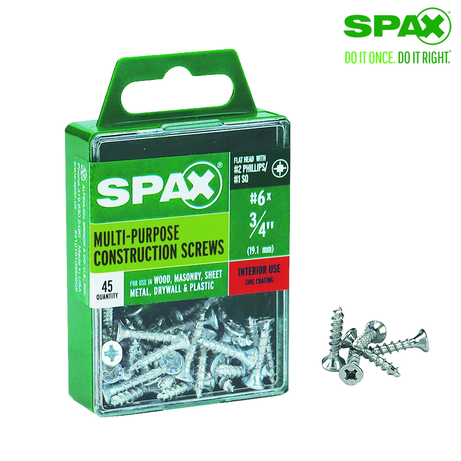 SPAX Multi-Material No. 6 Label X 3/4 in. L Unidrive Flat Head Serrated Construction Screws