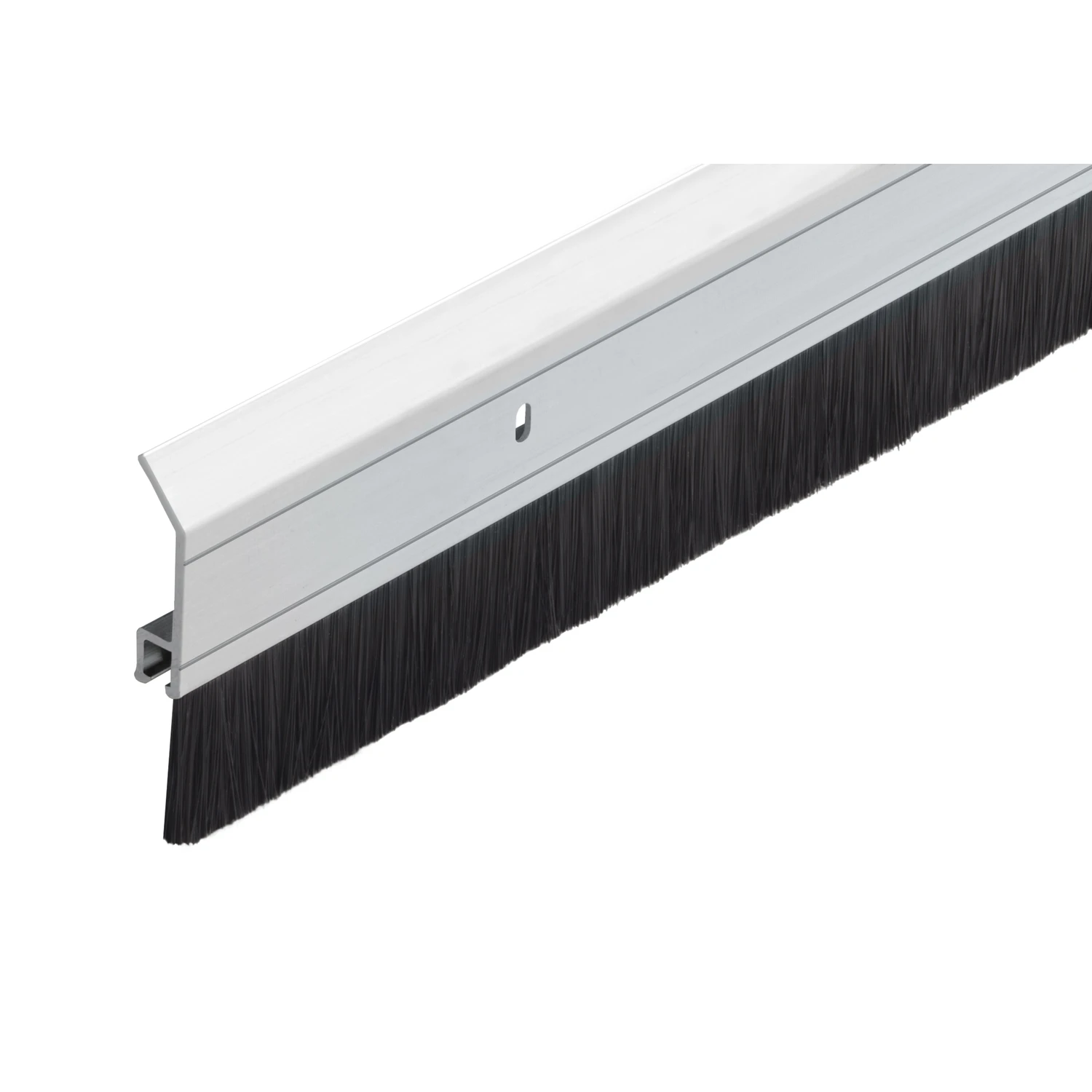 36 In. Vinyl Brush Door Sweep With Aluminum Flange - Silver/brown