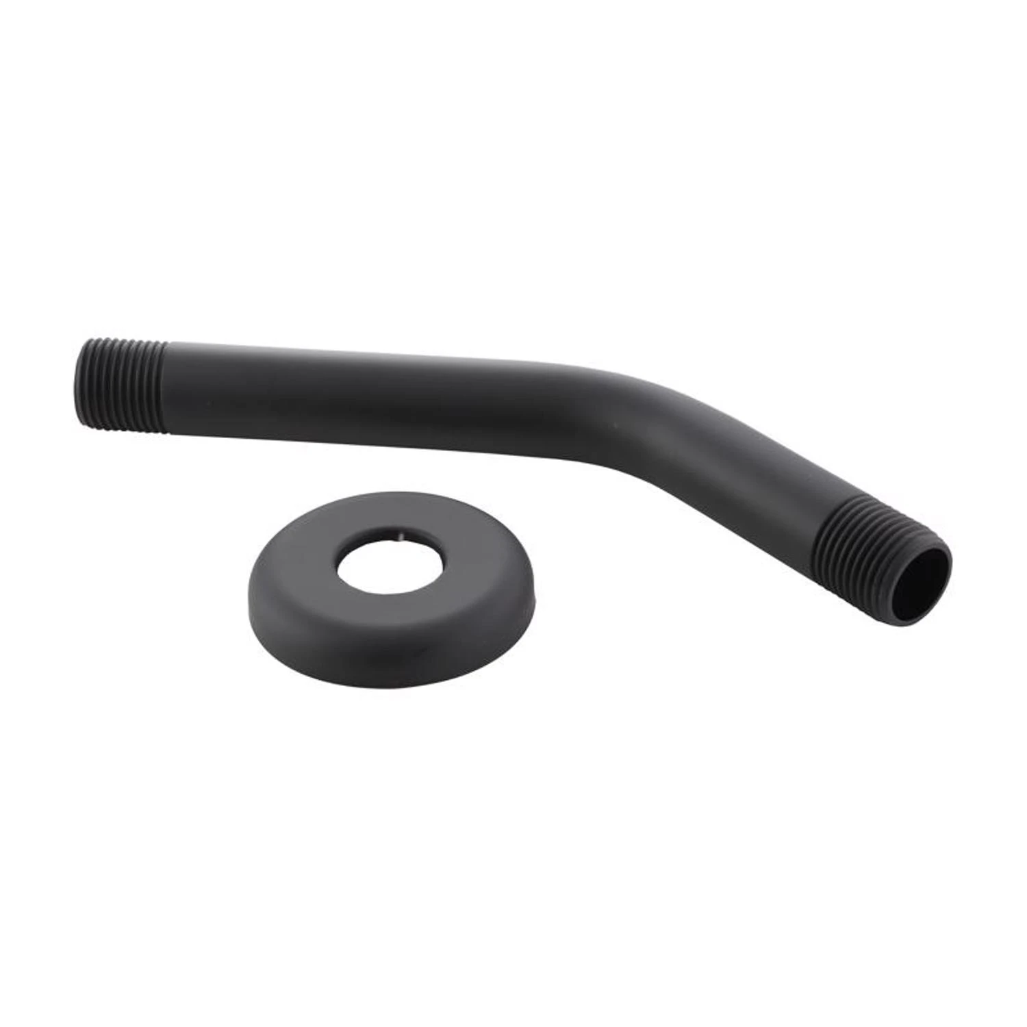 8 In. Matte Black Stainless Steel Shower Arm And Flange