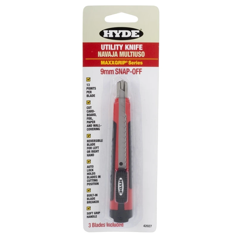 Maxxgrip 9 Mm Sliding Snap-off Utility Knife With Cushion Grip Handle
