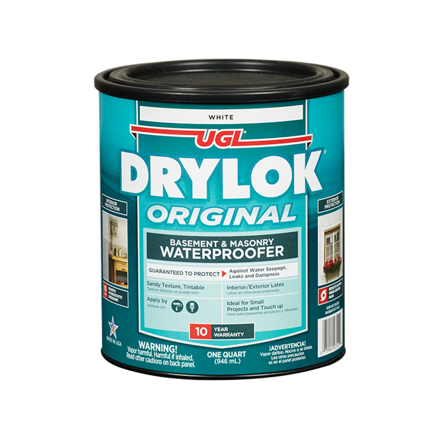 White Latex Masonry Waterproofer, 1 Quart - Waterproofing Solution