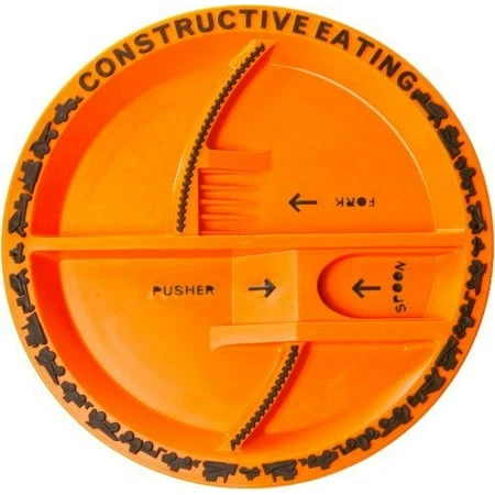 Construction Plate Set With Utensils For Kids And Toddlers