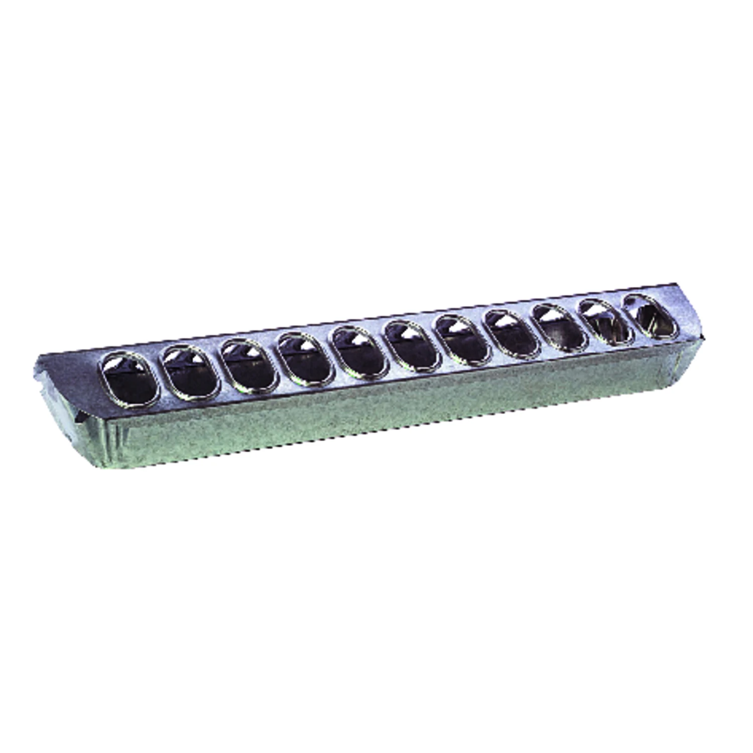 18.5 Inch Slide Top Poultry Feeder - Galvanized Steel