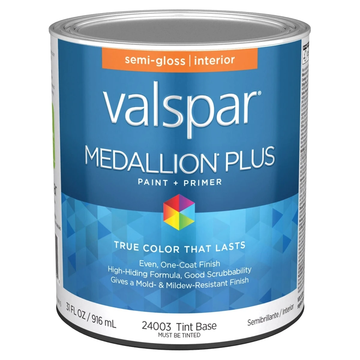 Medallion Plus Premium Semi-gloss Interior Paint & Primer, Tint Base, 1 Quart