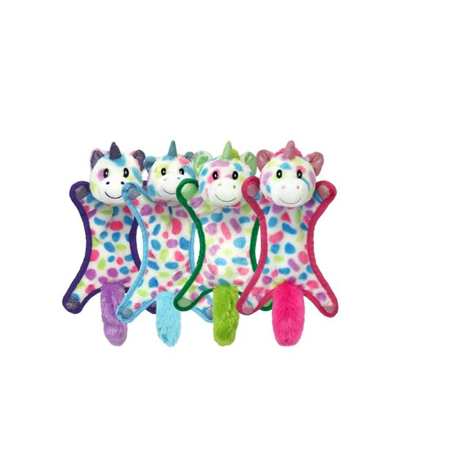 Ball Head Unicorn Dog Toy Assorted Colors 15 Inch Durable Chew Toy