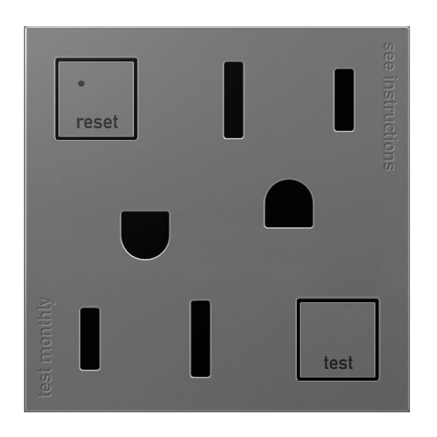 Pass & Seymour Self-Test GFCI Outlet, Magnesium, 15-Amp