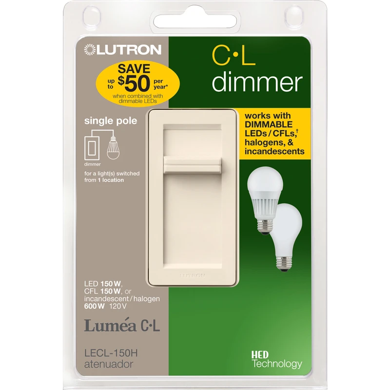 Lumea LED+ Dimmer Switch, Single Pole, Ivory