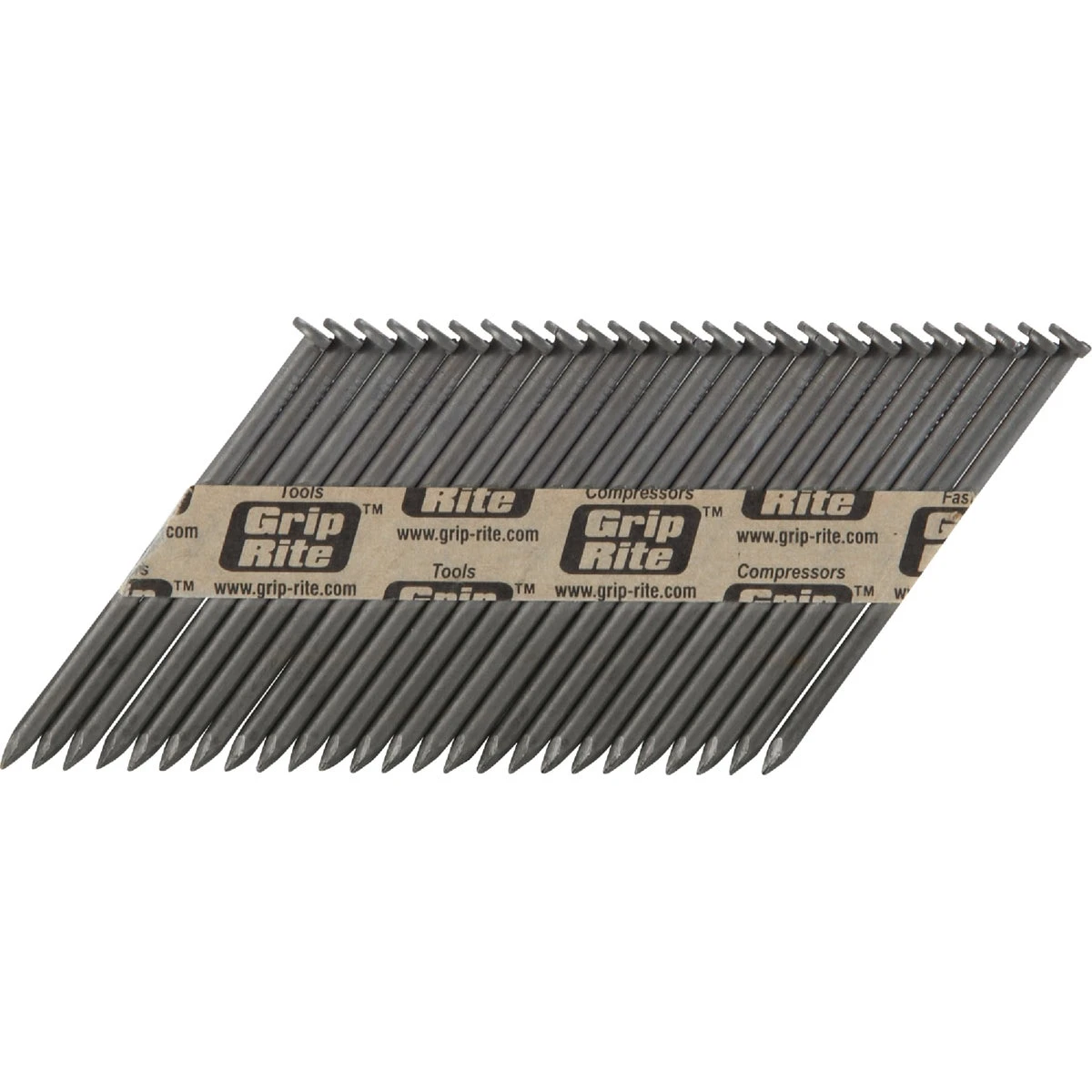 Grip-Rite 2-3/8 in. L Angled Strip Bright Framing Nails 30 deg 2500 pk