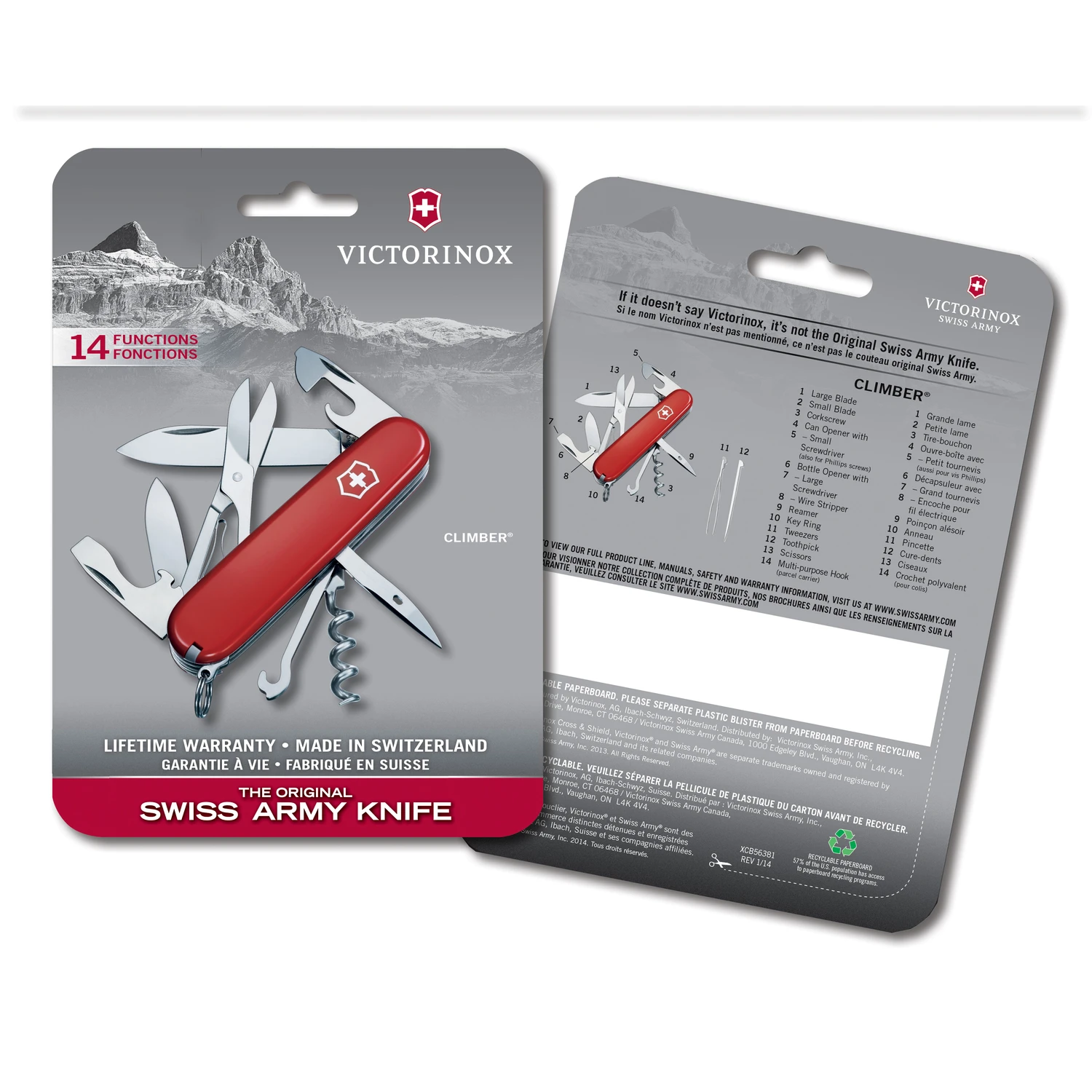Climber 13-function 3.5 In. Red Swiss Army Pocket Knife