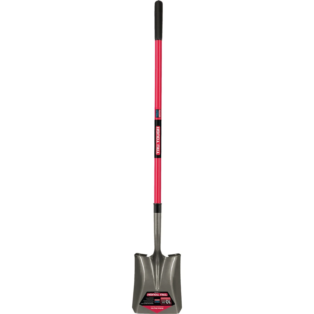 47 In. Fiberglass Handle Square Point Shovel With Cushioned Grip
