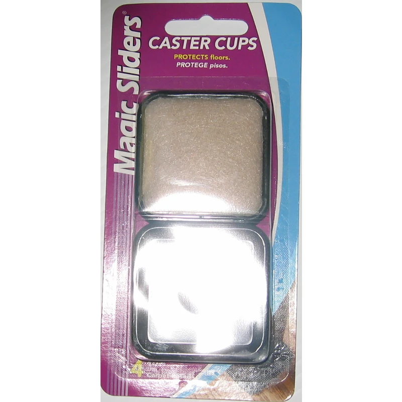 Magic Sliders Plastic Caster Cup Brown Square 1-3/4 in. W X 1-3/4 in. L 4 pk