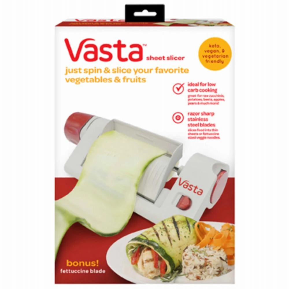 Vasta Vegetable and Fruit Sheet Slicer with Stainless Steel Blade and Two Attachments