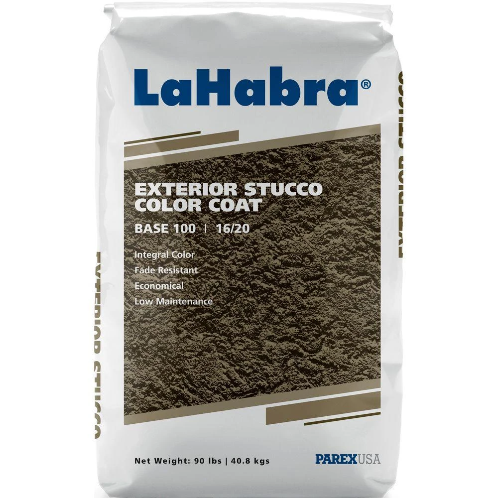 90 Lbs. Exterior Stucco Coat, Sand Texture, White, Base 100
