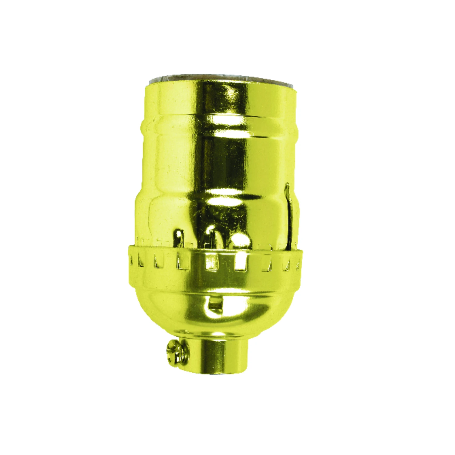 Keyless Lamp Socket, Medium Base, Brass, 660-Watt, 250-Volt