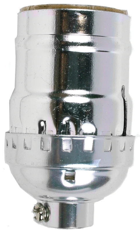 Keyless Lamp Socket, Medium Base, 660-Watt, 250-Volt, Nickel