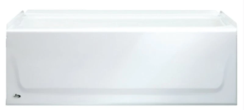 Kona 54 In. Right Drain Rectangular Alcove Soaking Bathtub - White Porcelain On Steel