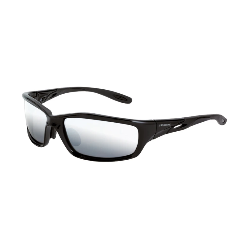 Infinity Polarized Safety Glasses With Silver Mirror Lens And Black Frame