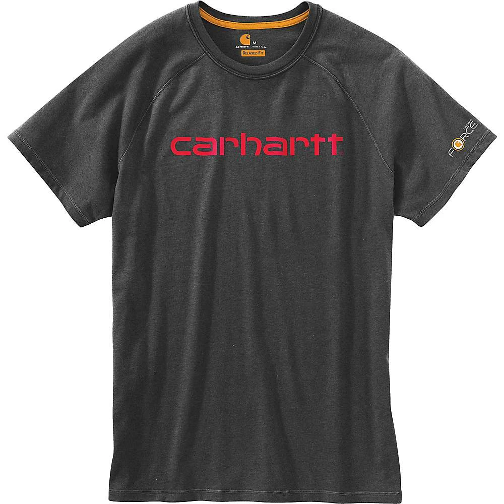 Men's Force Cotton Delmont Graphic Short Sleeve T-shirt - Large - Carbon Heather