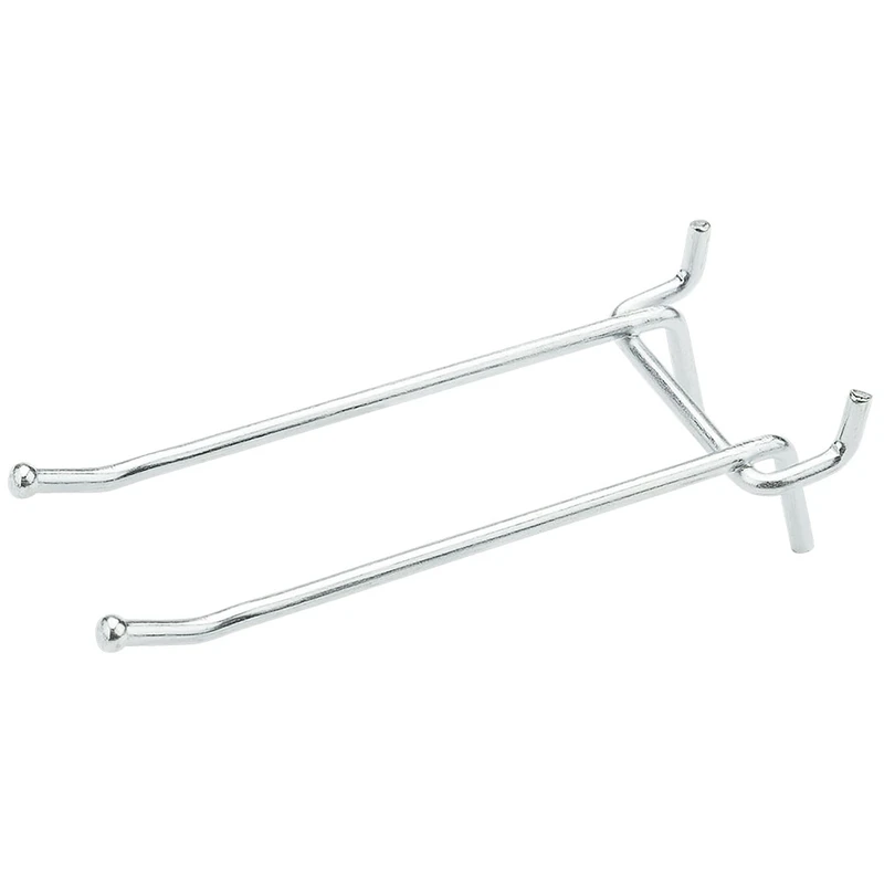 Pegboard Hooks, Double, Zinc-Plated, 4 In., 2-Pk.