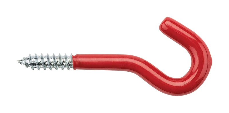 Screw Hook, Vinyl-Coated, 5/16 x 4-1/2 In.