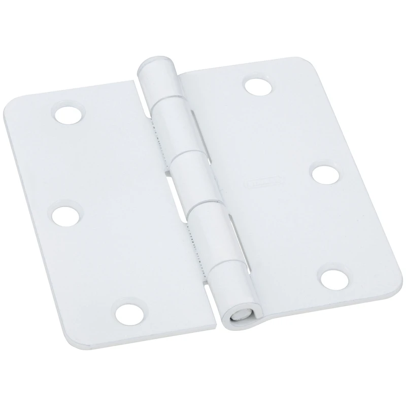 Door Hinge, Interior, White, 3.5-In.