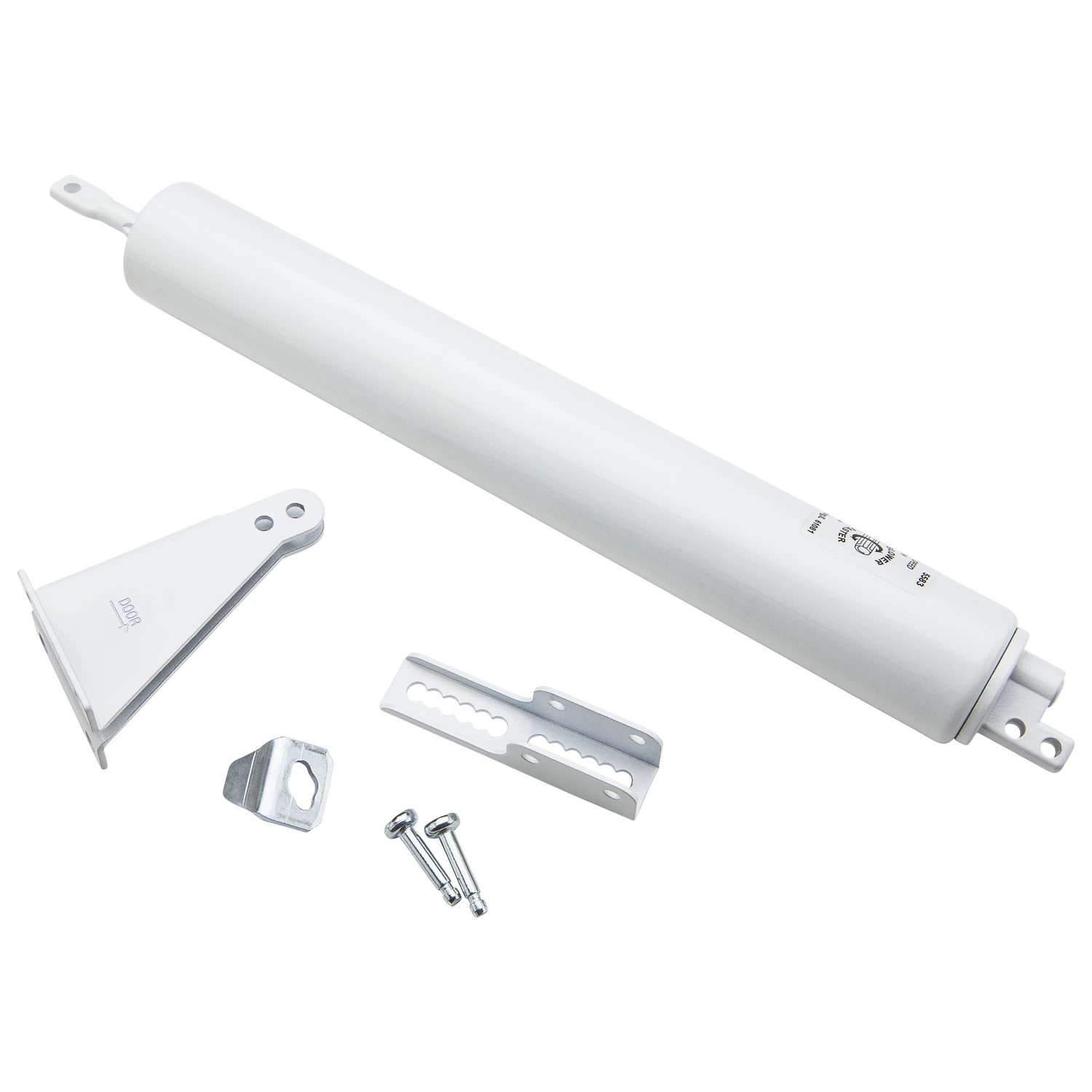 White Heavy-duty Pneumatic Door Closer For Out-swinging Doors