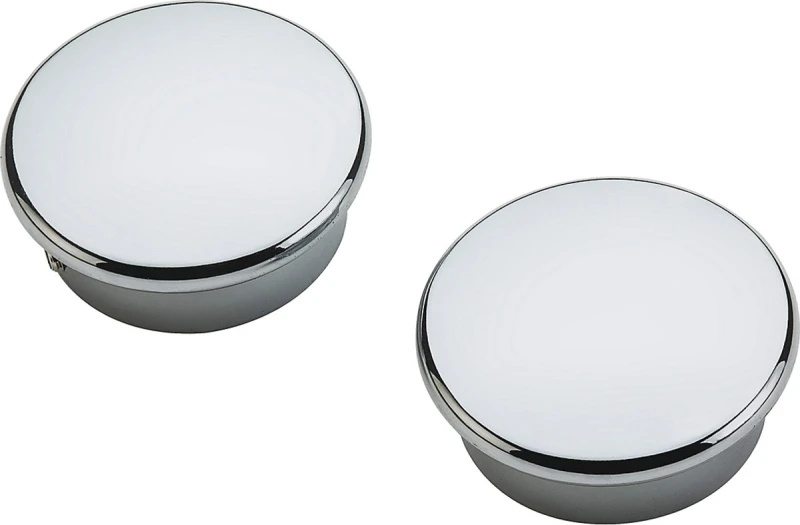 1-5/16 In. Polished Chrome Metal Closet Rod End Caps - Set Of 2