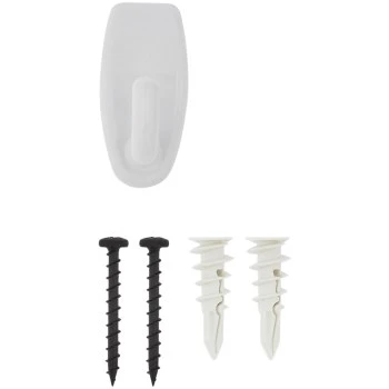 Snap Wall Hook in White Color with 50 Pound Load Capacity