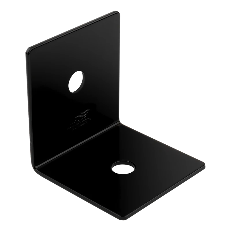 Indio Collection Decorative Heavy Duty Angle Bracket, Black Finish, 3 Inches by 3 and 1 Quarter Inches by 3 Inches