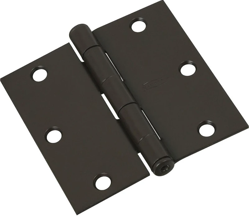 Door Hinge, Interior, Square-Edge, Oil-Rubbed Bronze, 3 In.