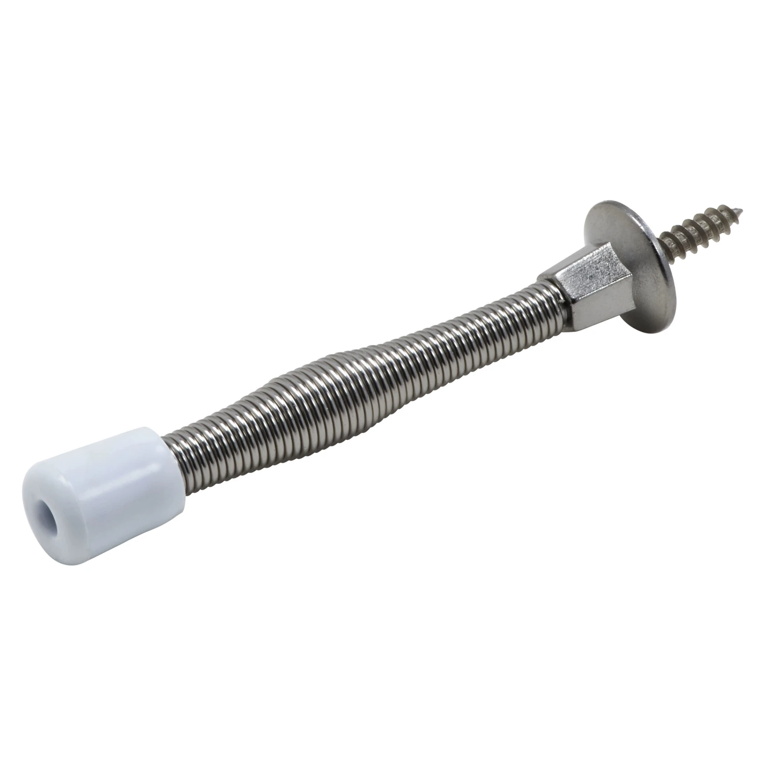 Hardware 1410 Satin Chrome Spring Door Stop, 3 Inch Projection