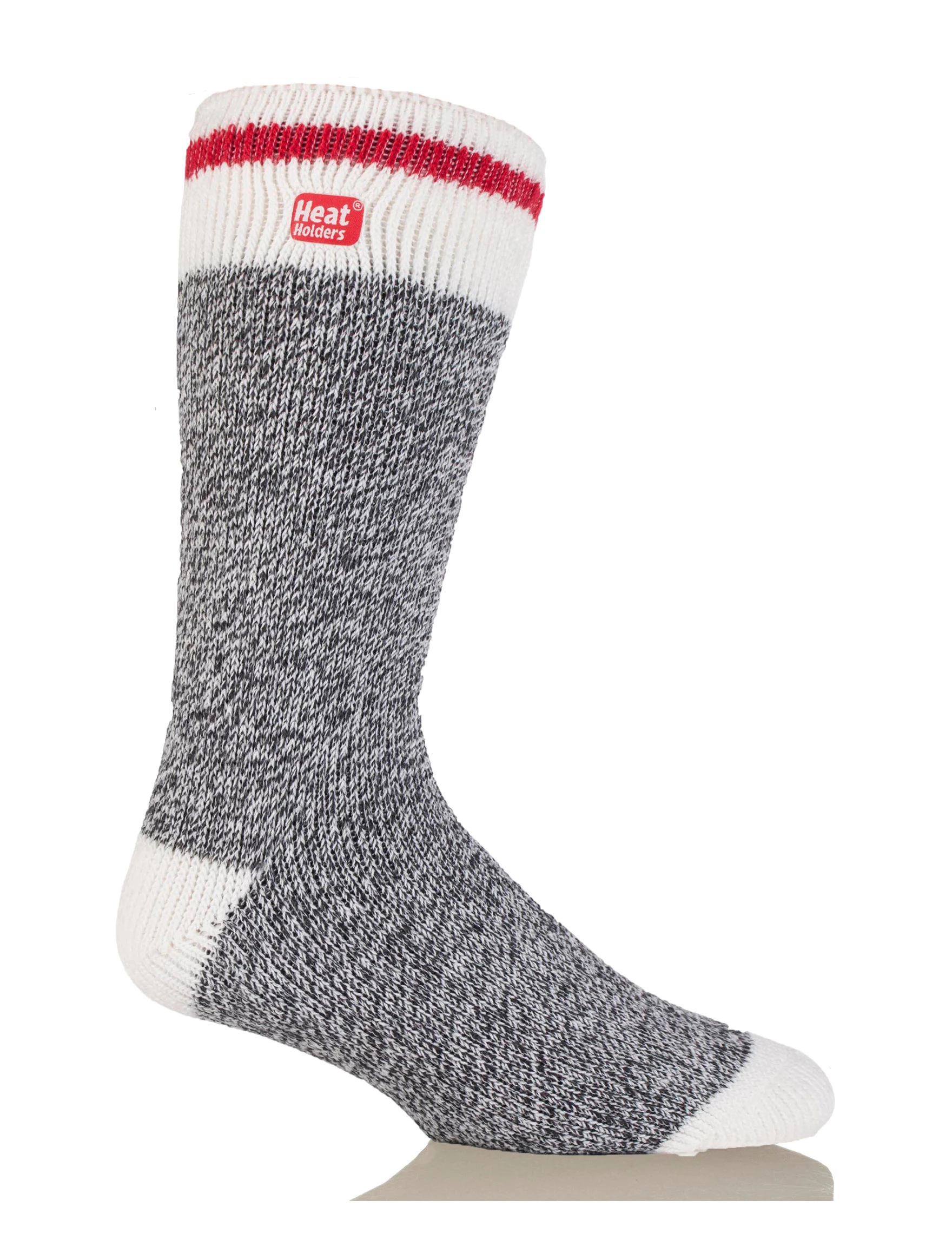 Jeffrey Men's Charcoal Crew Socks Size 7 To 12 - Thermal Comfort