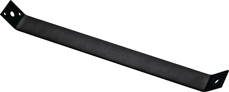 Hardware 16.3 In. X 1.5 In. Black Steel Strap Brace - 90 Degree Support