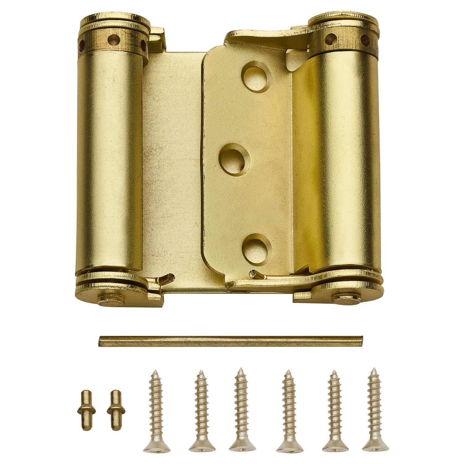 Double-Acting Spring Hinge, Brass, 3 In.