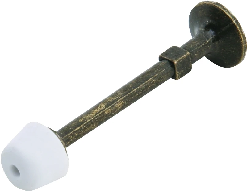Rigid Door Stop in Antique Brass Finish, 3 Inches Length