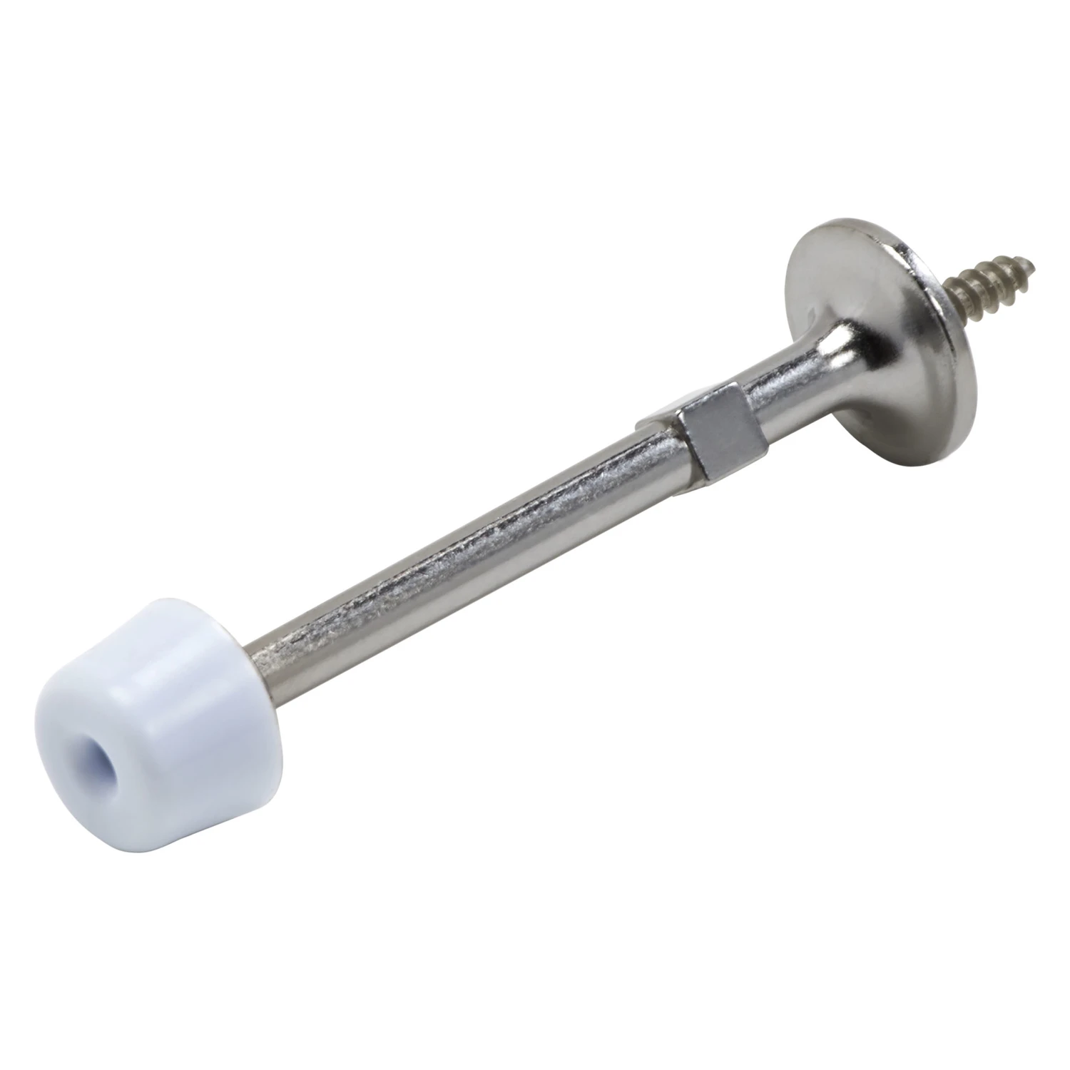 Hardware 1405 Satin Chrome Rigid Door Stop, 3 In. Wall Mount, Zinc Material