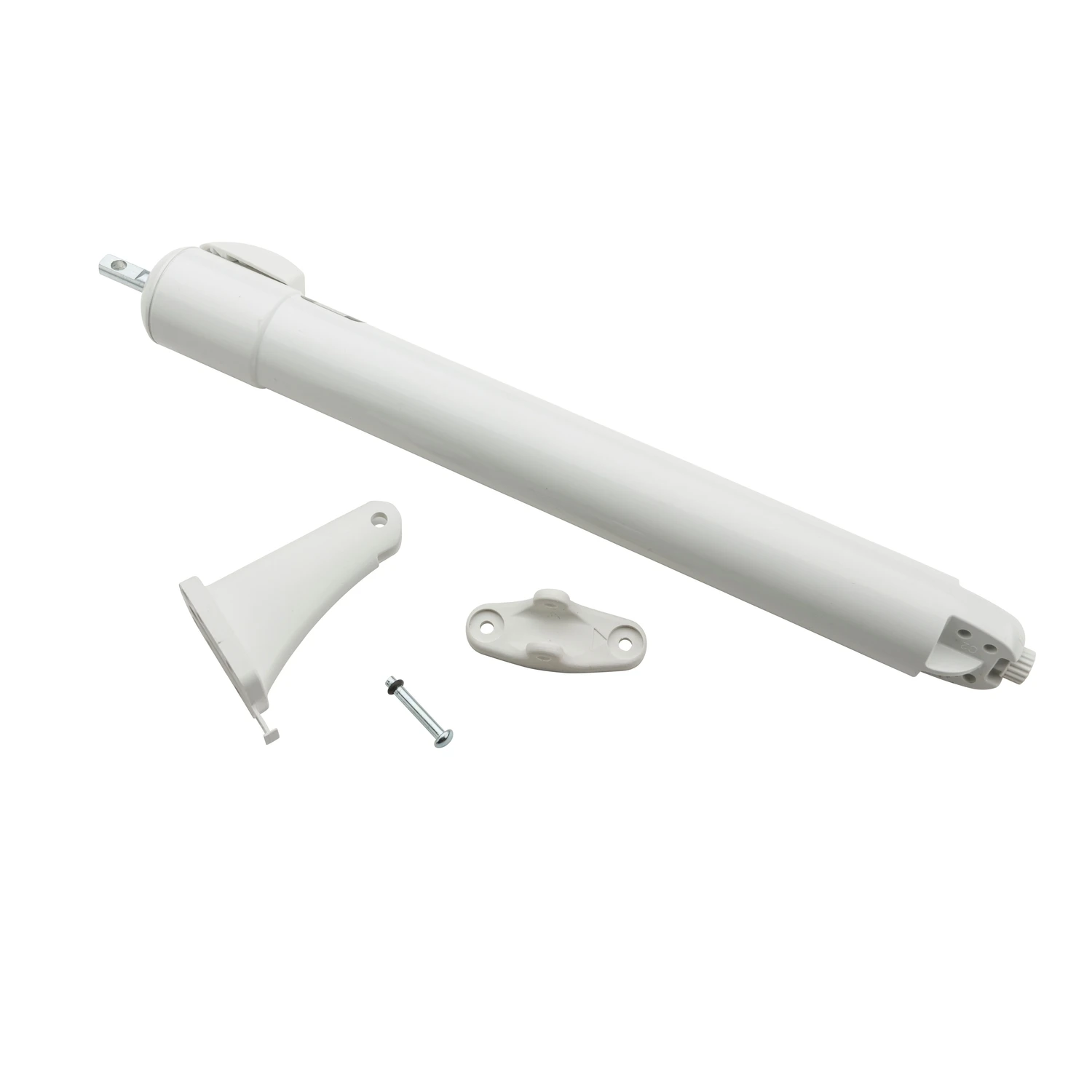 White Touch'n Hold Smooth Screen Door Closer, Adjustable Speed, Easy Install