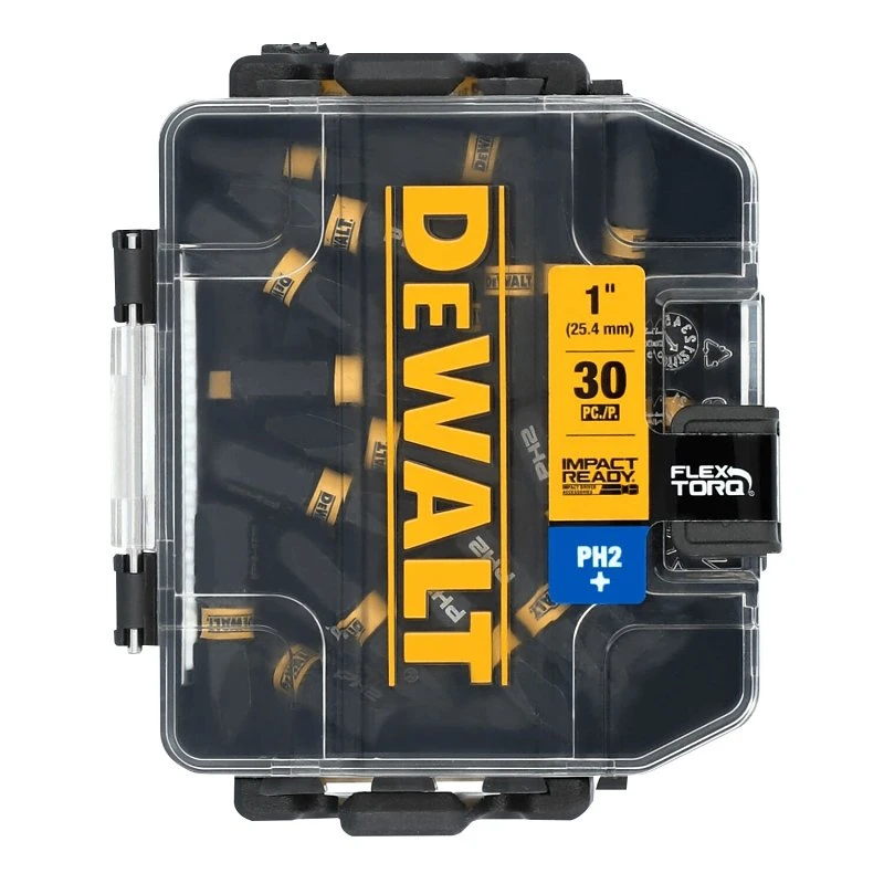 DeWalt FlexTorq Phillips #1 X 1 in. L Impact Driver Bit Set Steel 30 pc