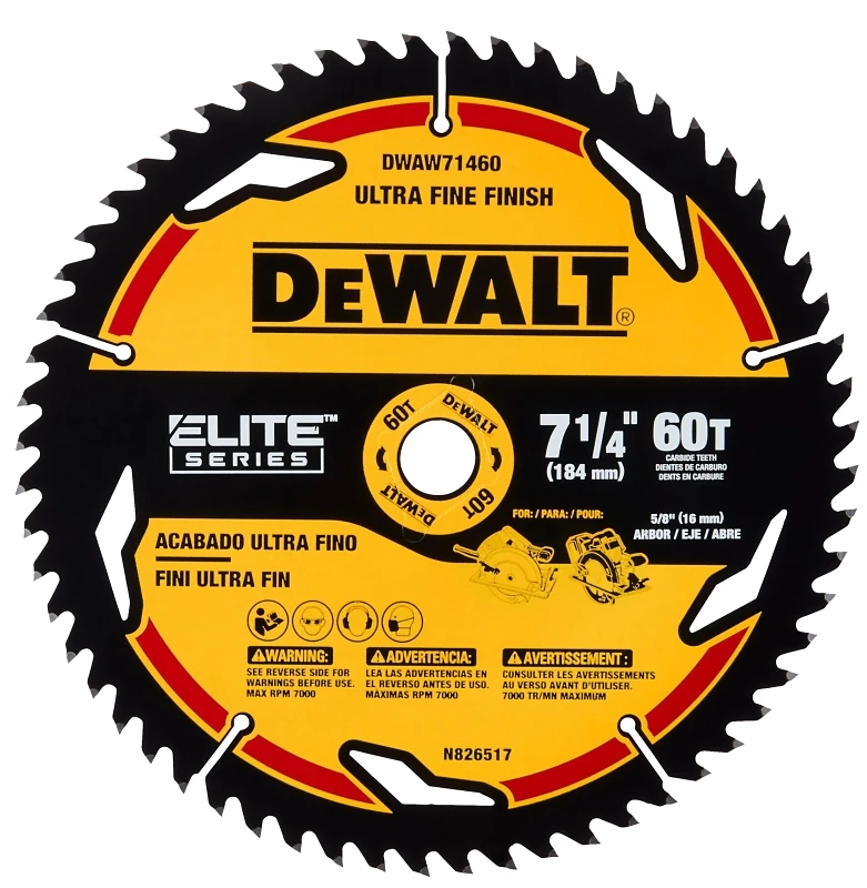 Circular Saw Blades, 60-Tooth x 7-1/4 In.