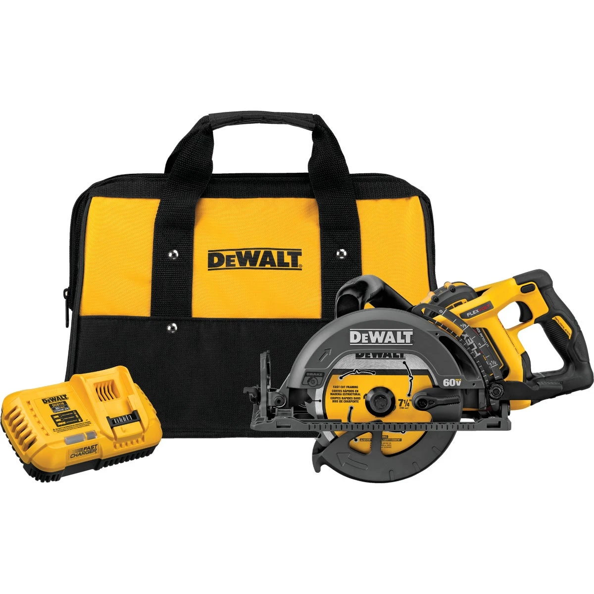 Flexvolt 60v Max Brushless 7-1/4 In. Cordless Worm Drive Circular Saw Kit
