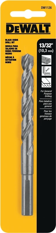 Black Oxide Drill Bit, 13/32 In.