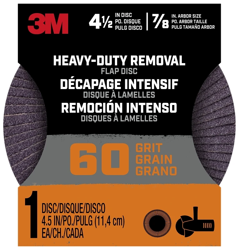 Flap Discs, Heavy-Duty, 60-Grit, 4.5 In.
