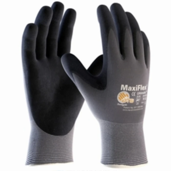 Men's Medium Seamless Knit Nylon/lycra Gloves With Nitrile Coating